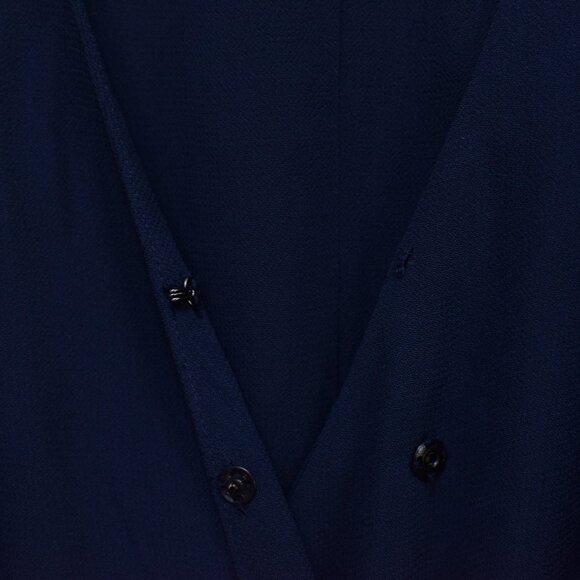 Reformation Nayeli Dress in Navy Blue Fitted Maxi Dress V-Neck Cap Sleeve Size 8 - Picture 9 of 14